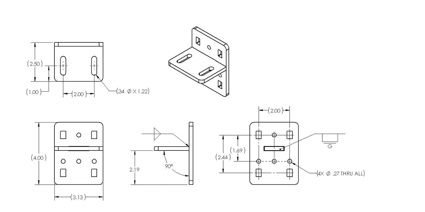 F45s AWNING BRACKETS - SET OF 3